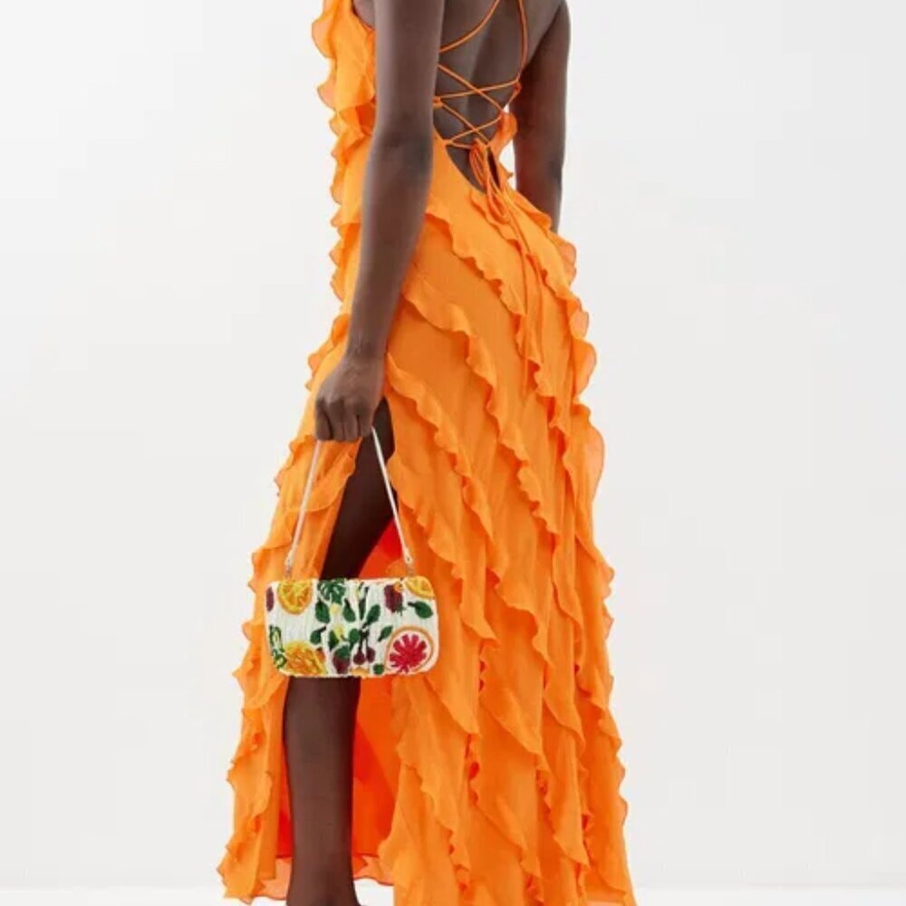 New Staud Beaded Bean Fruit Salad Shoulder Bag/Convertible Clutch NWT - Picture 8 of 14